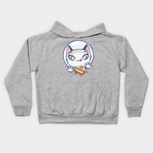 Space Cat and cake Kids Hoodie